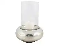 LivingStyles Vincentia Glass Hurricane Lamp - Large offer