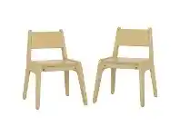 Officeworks Studymate Kids Chairs Birch 2 Pack offer