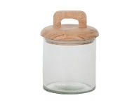 LivingStyles Amaya Glass Canister with Timber Lid offer