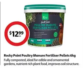 Coles Rocky point poultry manure fertiliser pellets offer