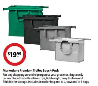 Coles Marketlane premium trolley bags 4 pack offer