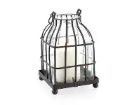 LivingStyles Cage Lantern Metal Candle Holder - 15cm offer