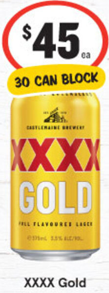 IGA Liquor XXXX Gold offer
