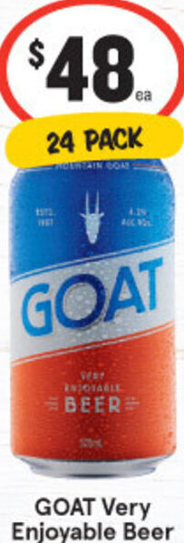 IGA Liquor Goat Very Enjoyable Beer offer