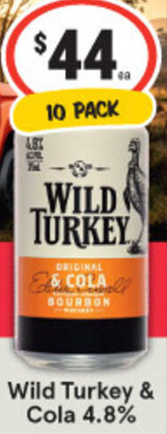 IGA Liquor Wild Turkey & Cola 4.8% offer