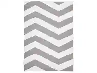 LivingStyles Coastal Chevron 150x220cm Indoor/Outdoor Rug - Grey offer