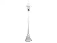 LivingStyles Italian Made Paris 130cm Aluminium IP43 Exterior Single Head Fancy Post Light - White offer