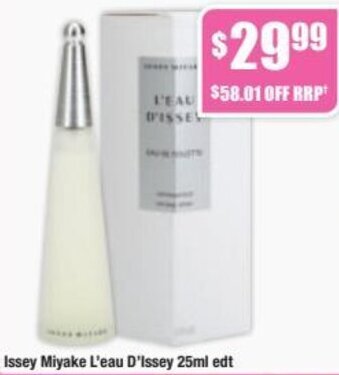 Chemist Warehouse Issey Miyake L'Eau D'Issey 25ml Edt offer