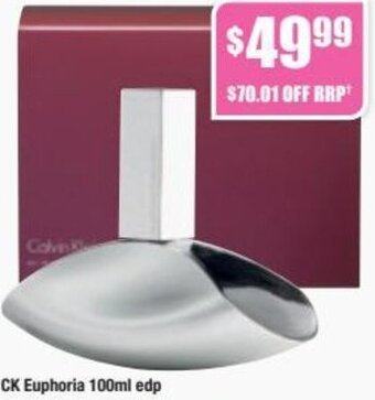 Chemist Warehouse CK Euphoria 100ml Edp offer