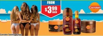 Chemist Warehouse Carroten Tanning Range offer
