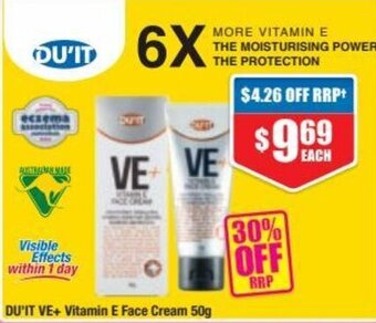 Chemist Warehouse DU'IT VE+ Vitamin E Face Cream 50g offer