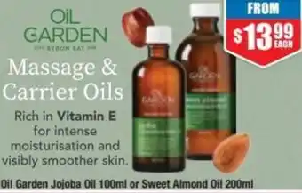 Chemist Warehouse Oil Garden Jojoba Oil 100ml Or Sweet Almond Oil 200ml offer