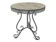 LivingStyles Baroque Metal Round Garden / Balcony Table, 70cm offer