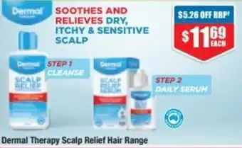 Chemist Warehouse Dermal Therapy Scalp Relief Hair Range offer