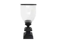 LivingStyles Afia Metal & Glass Hurricane, Antique Bronze offer