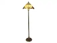 LivingStyles Benita Tiffany Style Stained Glass Floor Lamp, Beige offer