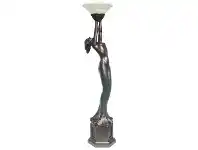 LivingStyles Fedora Lady Figurine Decor Lamp, Large, Dark Bronze offer
