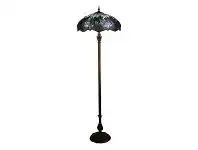 LivingStyles Blue Dragonfly Tiffany Style Stained Glass Floor Lamp offer