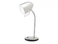 LivingStyles Sara Metal Task Lamp with USB Port, Brushed Chrome offer