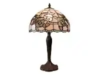 LivingStyles Ilona Tiffany Style Stained Glass Table Lamp, Medium offer