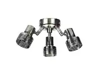 Zip Adjustable Ceiling Fan Spotlight, 3 Light, Brushed Chrome