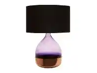 LivingStyles Shaynna Copper & Glass Base Table Lamp, Purple offer