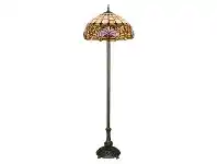 LivingStyles Venetia Lavender Tiffany Stained Glass Floor Lamp, Large offer