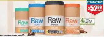 Chemist Warehouse Amazonia Raw Protein Range offer