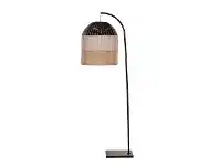 LivingStyles Luna Rattan Shade Arc Floor Lamp offer