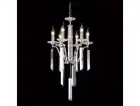 Hestia Asfour Crystal Chandelier, 6 Arm, Chrome
