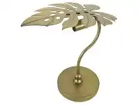 LivingStyles Gold Monstera Metal Table Lamp offer