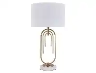 LivingStyles Fleur Metal Base Table Lamp, White offer