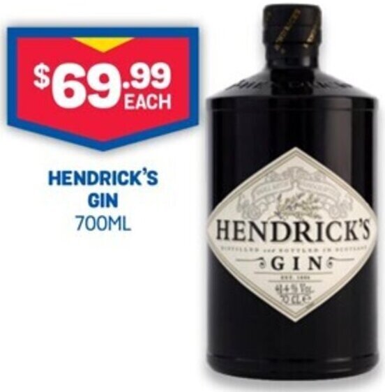 Hendrick's Gin 700ml offer at Bottlemart