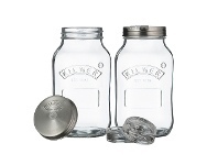 LivingStyles Kilner Glass Fermentation Jar, 1 Litre, Set of 2 offer