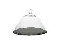 LivingStyles Lucia Glass Cloche with Slate Base, Large offer