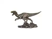 LivingStyles Veronese Cold Cast Bronze Coated Dinosaur Figurine, Velociraptor offer