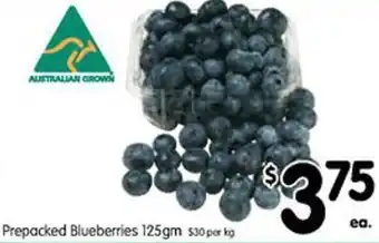 Prepacked Blueberries 125gm