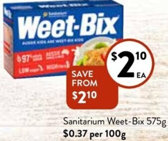Foodworks Sanitarium Weet-Bix 575g offer