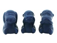 Ritz Three Wise Monkeys Figurine Set, Blue