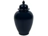 Faith Porcelain Temple Jar, Large, Deep Ocean Blue