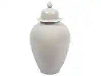 LivingStyles Faith Porcelain Temple Jar, Large, White offer