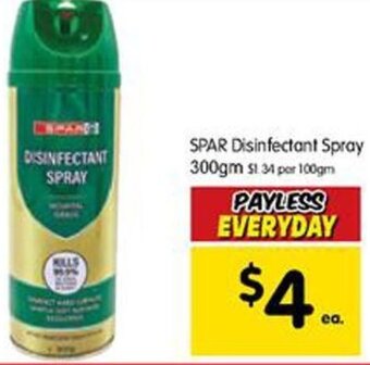 Spar Spar Disinfectant Spray 300gm offer