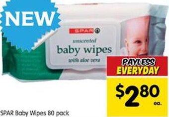 Spar Spar Baby Wipes 80 Pack offer