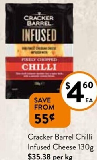 Foodworks Cracker Barrel Chilli Infused Cheese 130g offer