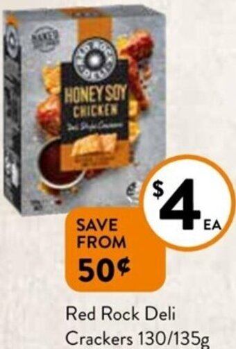 Foodworks Red Rock Deli Crackers 130/135g offer