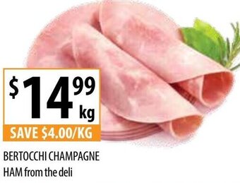 Supabarn Bertocchi Champagne Ham From The Deli offer