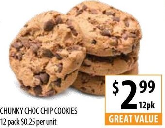 Supabarn Chunky Choc Chip Cookies 12 Pack offer