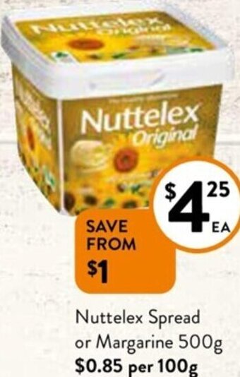 Foodworks Nuttelex Spread or Margarine 500g offer