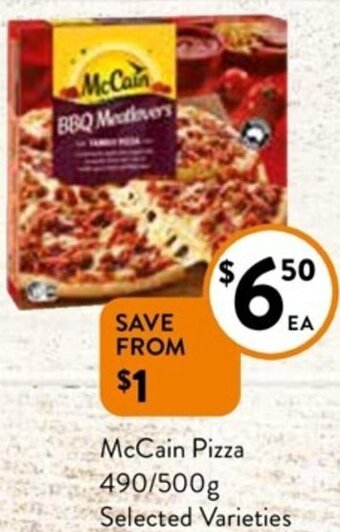 Foodworks McCain Pizza 490/500g offer