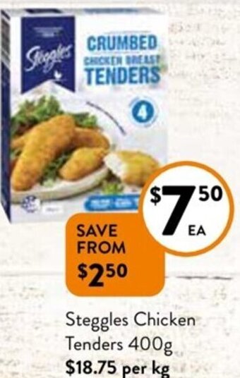 Foodworks Steggles Chicken Tenders 400g offer